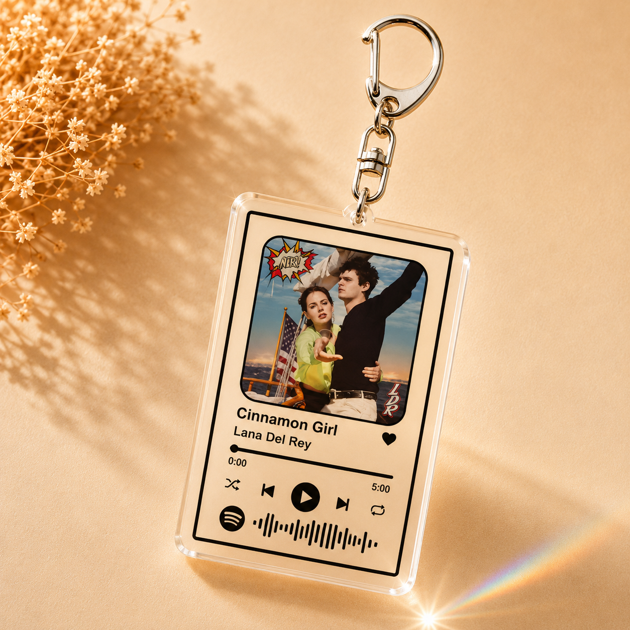 Favorite Song Charm Keychain