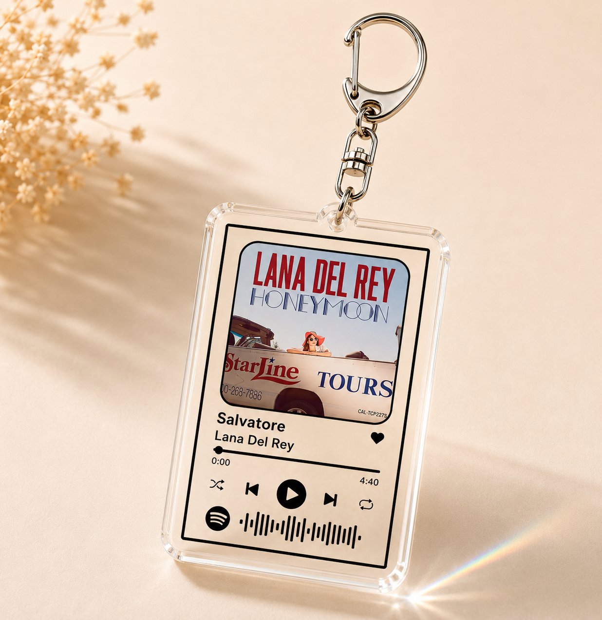Favorite Song Charm Keychain
