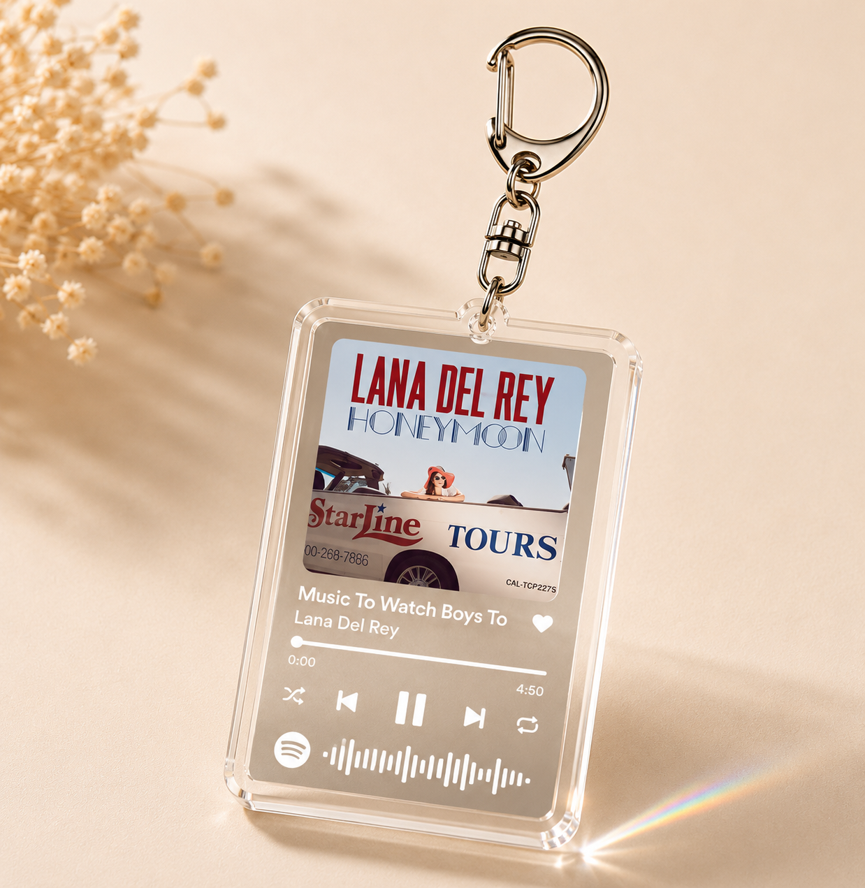 Favorite Song Charm Keychain