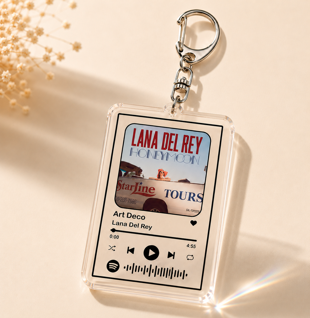 Favorite Song Charm Keychain
