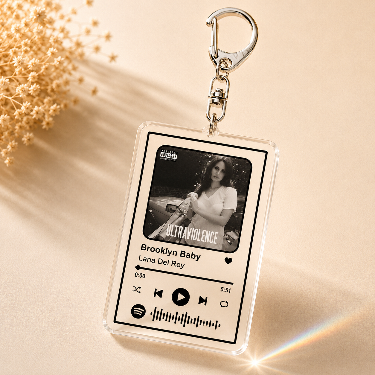 Favorite Song Charm Keychain