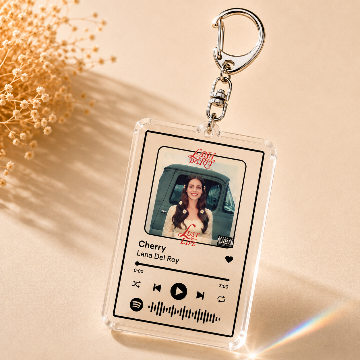 Favorite Song Charm Keychain