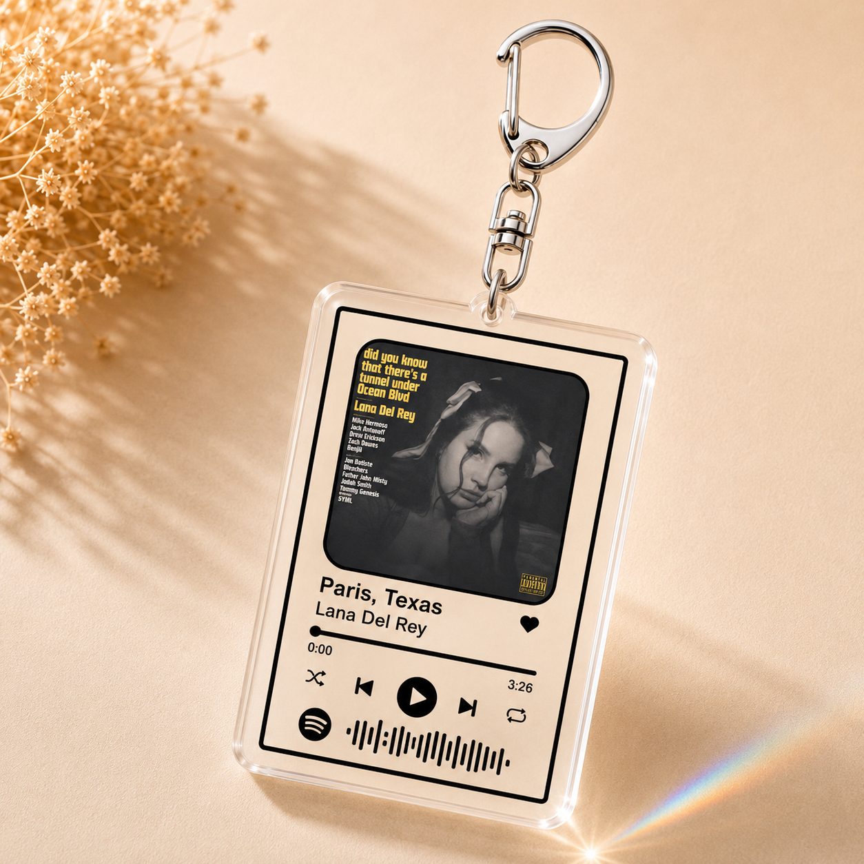Favorite Song Charm Keychain