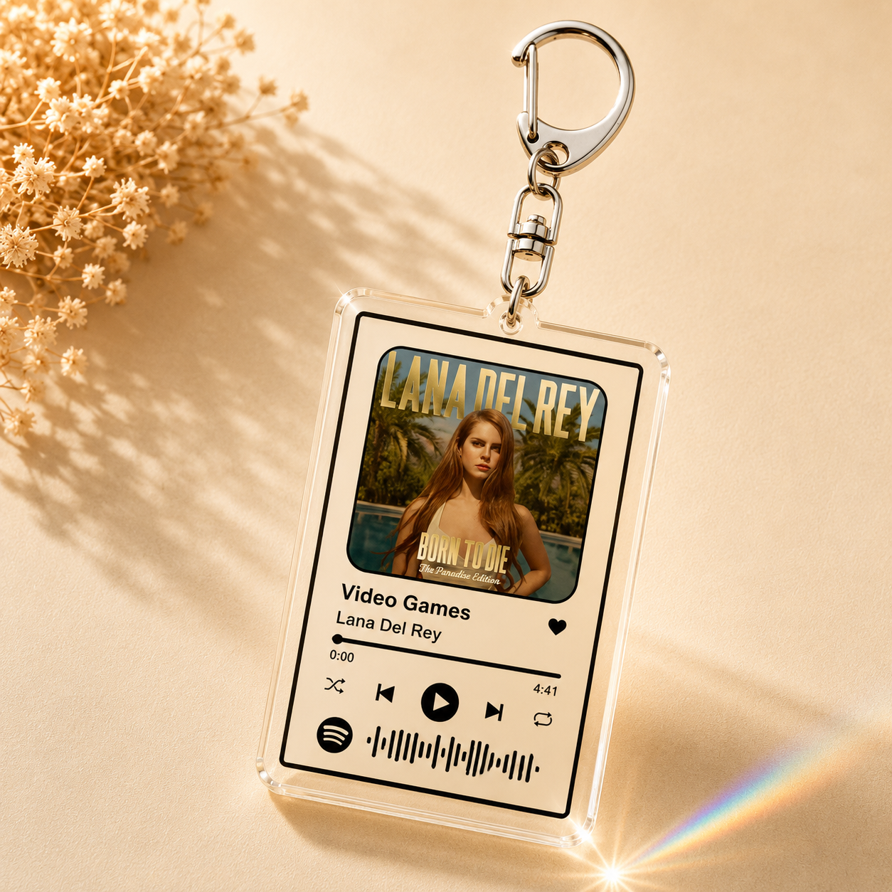 Favorite Song Charm Keychain