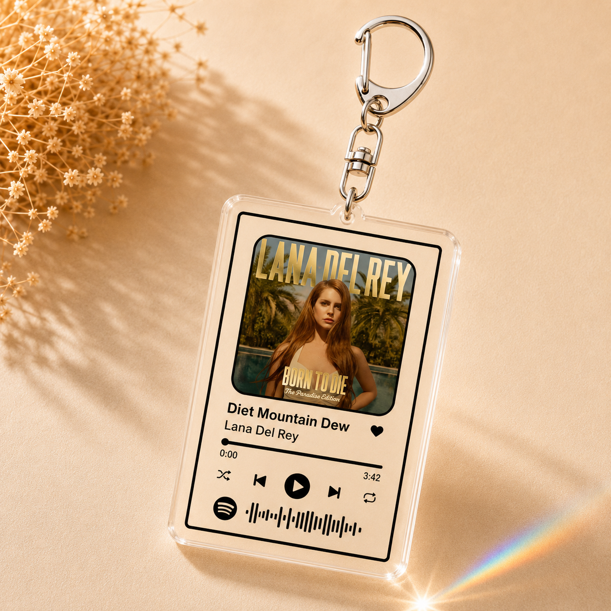 Favorite Song Charm Keychain