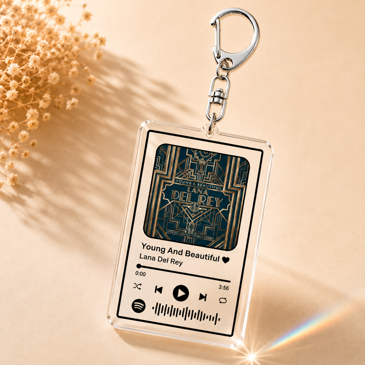 Favorite Song Charm Keychain