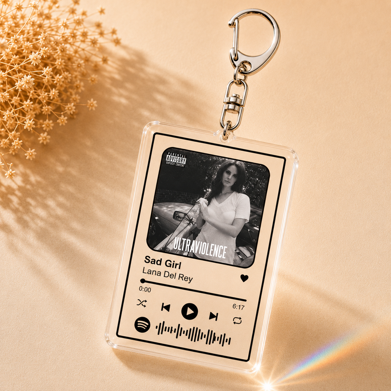 Favorite Song Charm Keychain