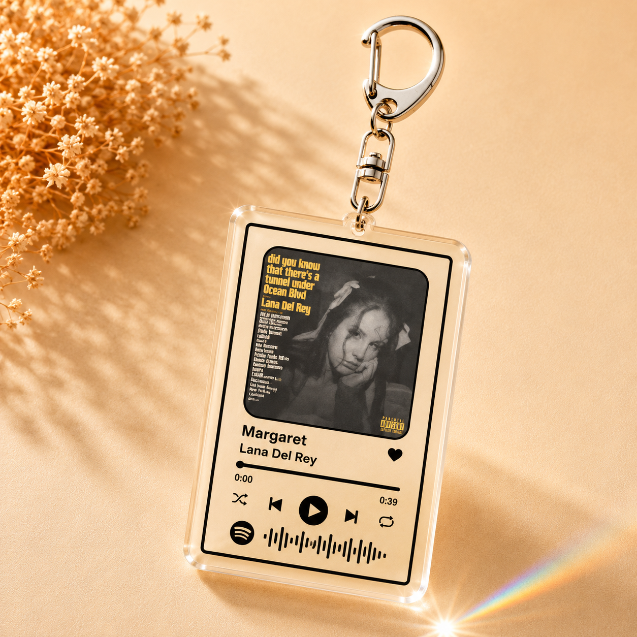 Favorite Song Charm Keychain
